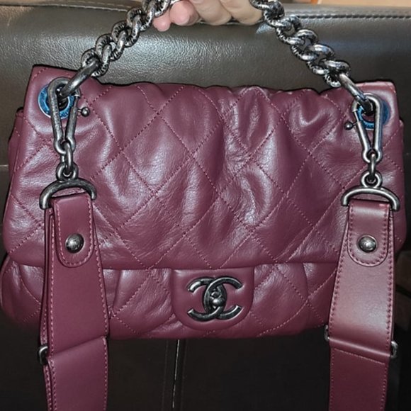 CHANEL Coco Pleats Bag Burgundy - Picture 5 of 16